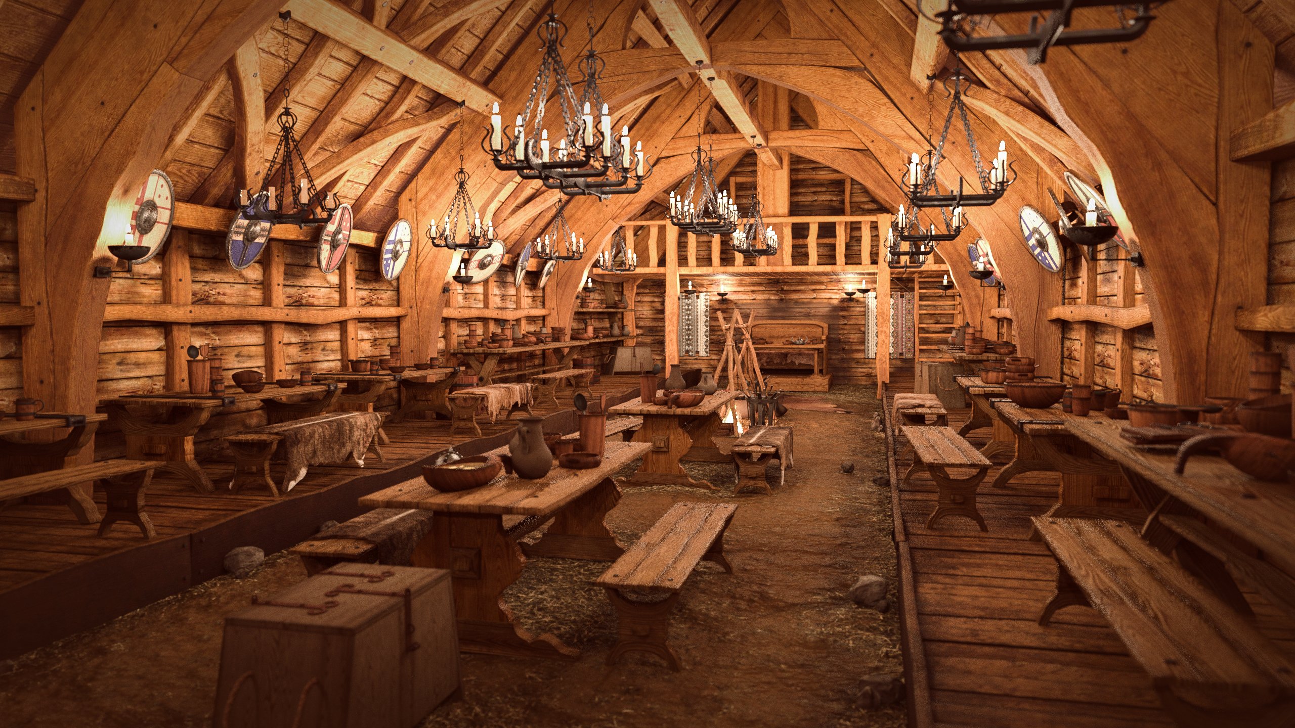 Viking Long House by: Polish, 3D Models by Daz 3D