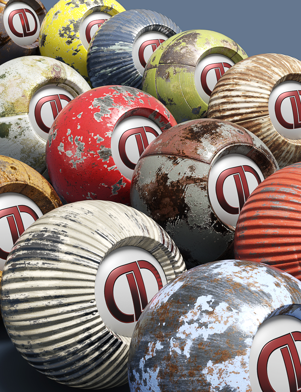 DD PBR Painted Metal Shaders for Iray Vol 1 by: Digital Delirium, 3D Models by Daz 3D