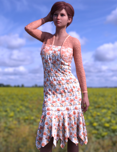 dForce Flor Dios Outfit for Genesis 8 and 8.1 Females