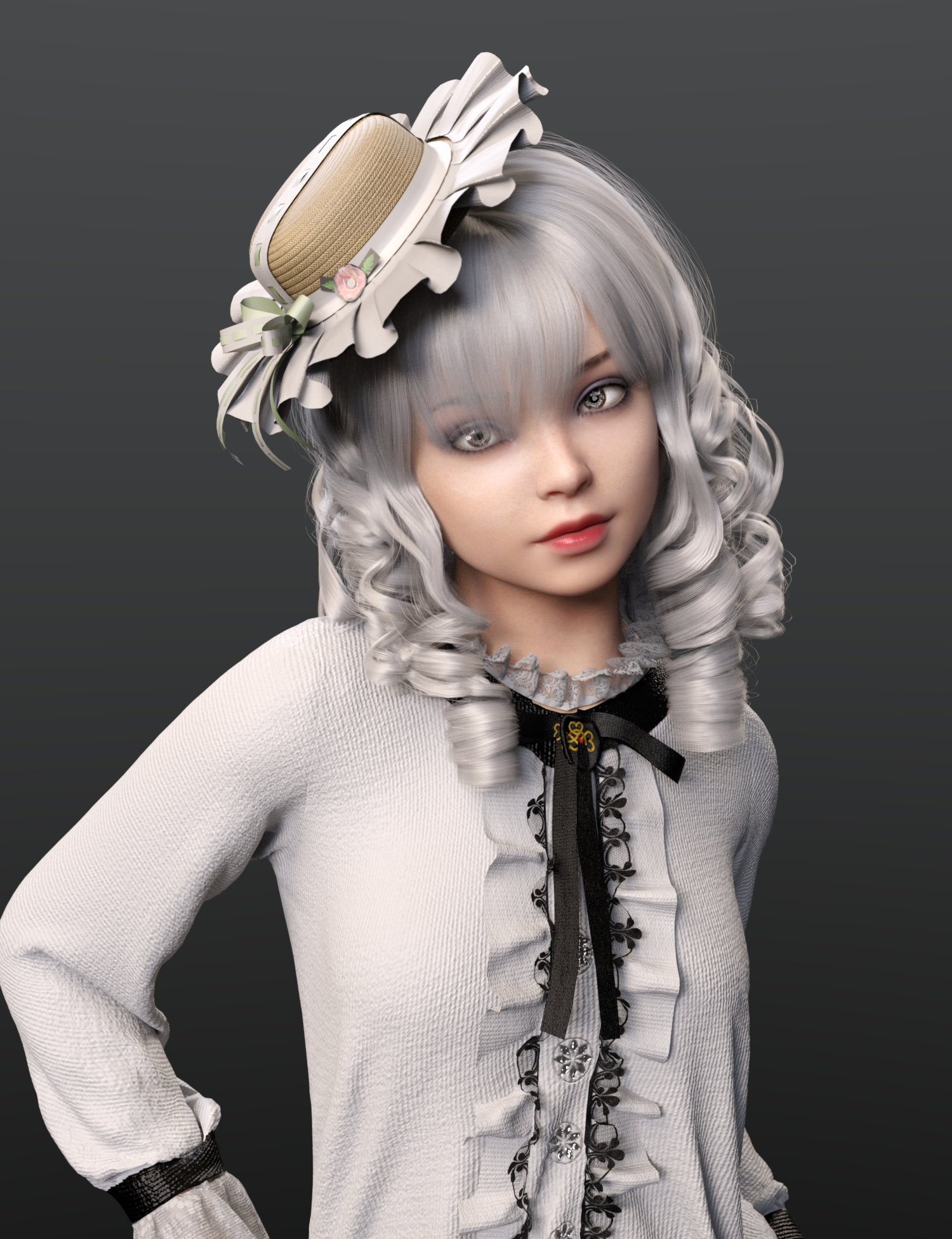 Kon Hair for Genesis 9 by: Ergou, 3D Models by Daz 3D