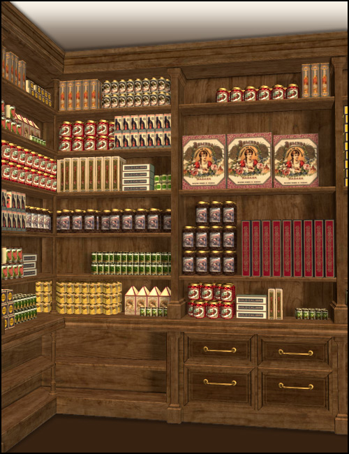 Old West Mercantile Interior by: , 3D Models by Daz 3D