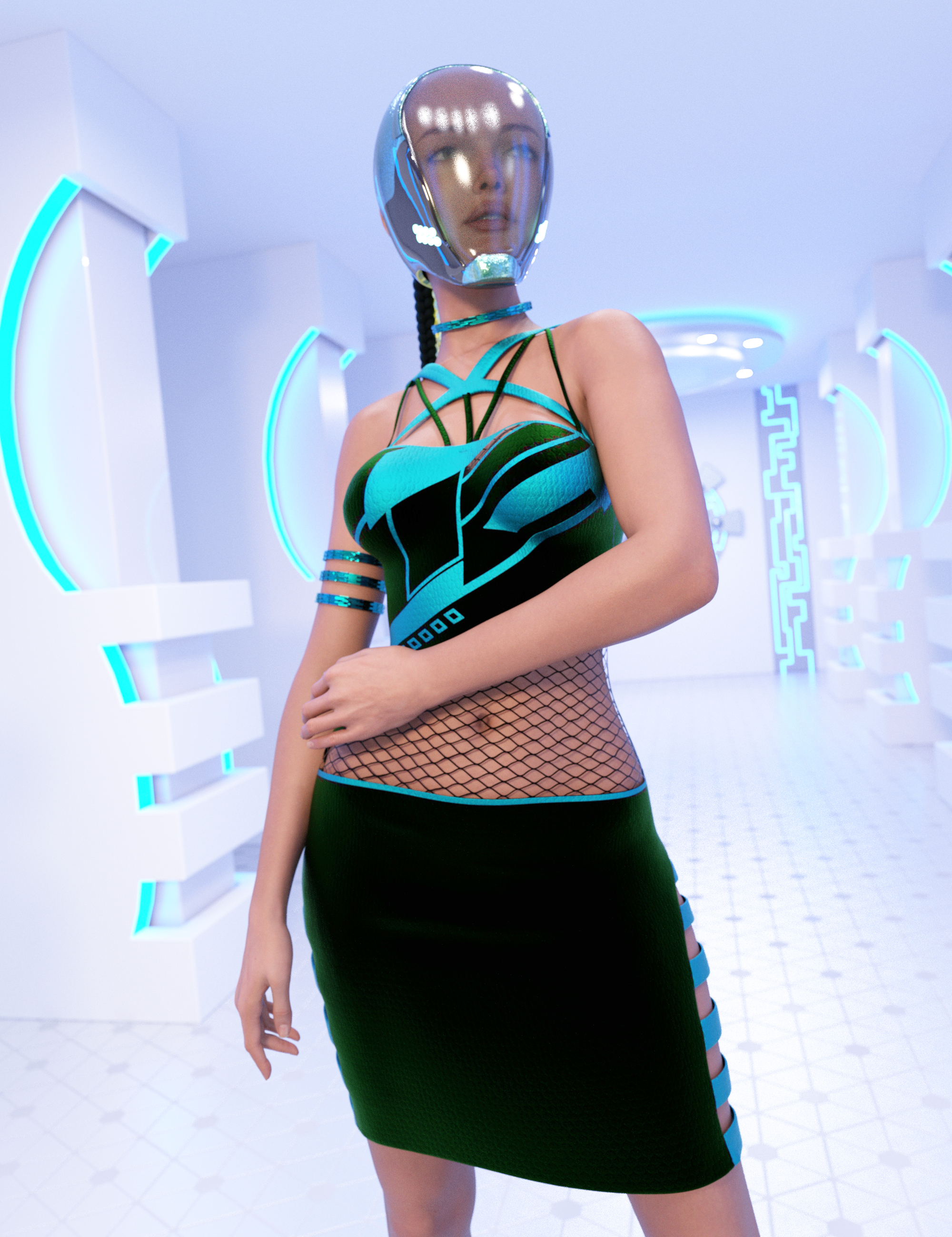 Neon Nights Textures for Neo Future Outfit for Genesis 9 by: , 3D Models by Daz 3D