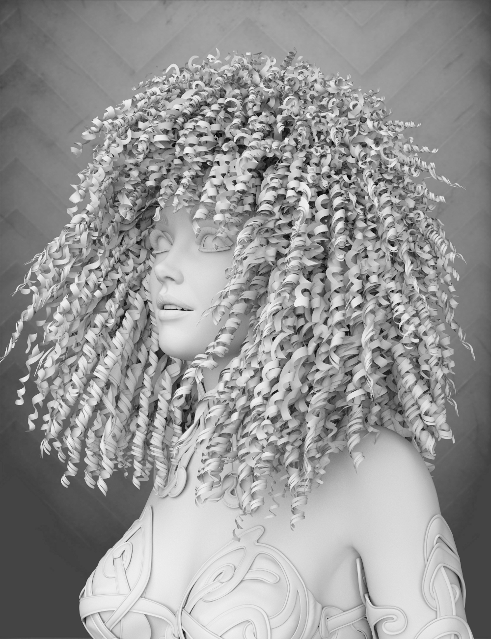Hollywood Hair for Genesis 9 by: Soto, 3D Models by Daz 3D