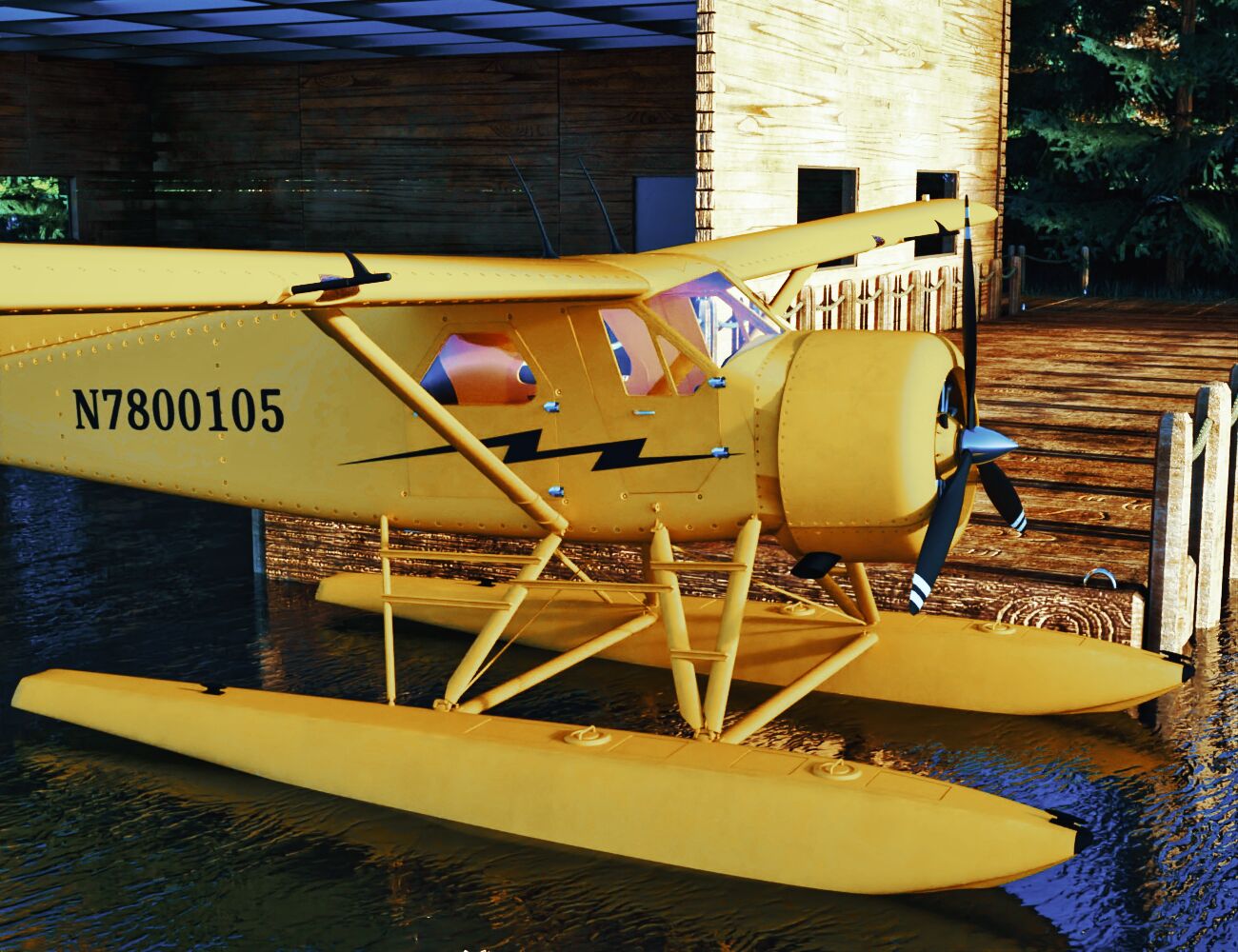 That Yellow Seaplane by: AcharyaPolina, 3D Models by Daz 3D