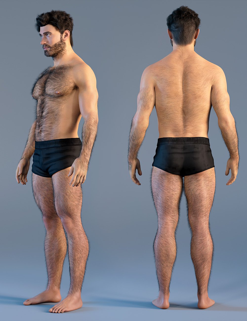 JP Sandor HD with Body Hair for Genesis 9 by: Jepe, 3D Models by Daz 3D