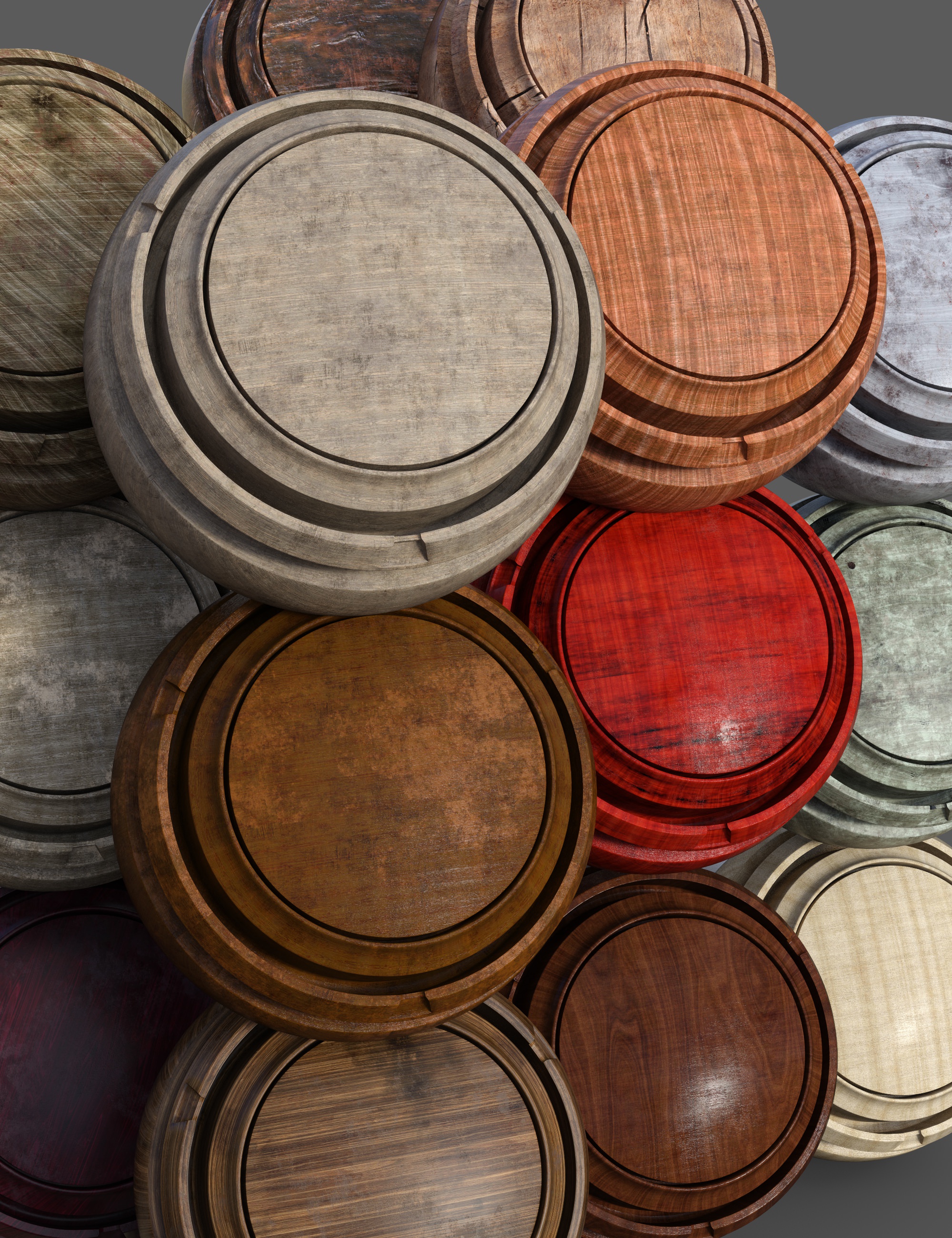 Stained Wood Iray Shaders - Merchant Resource by: Nelmi, 3D Models by Daz 3D