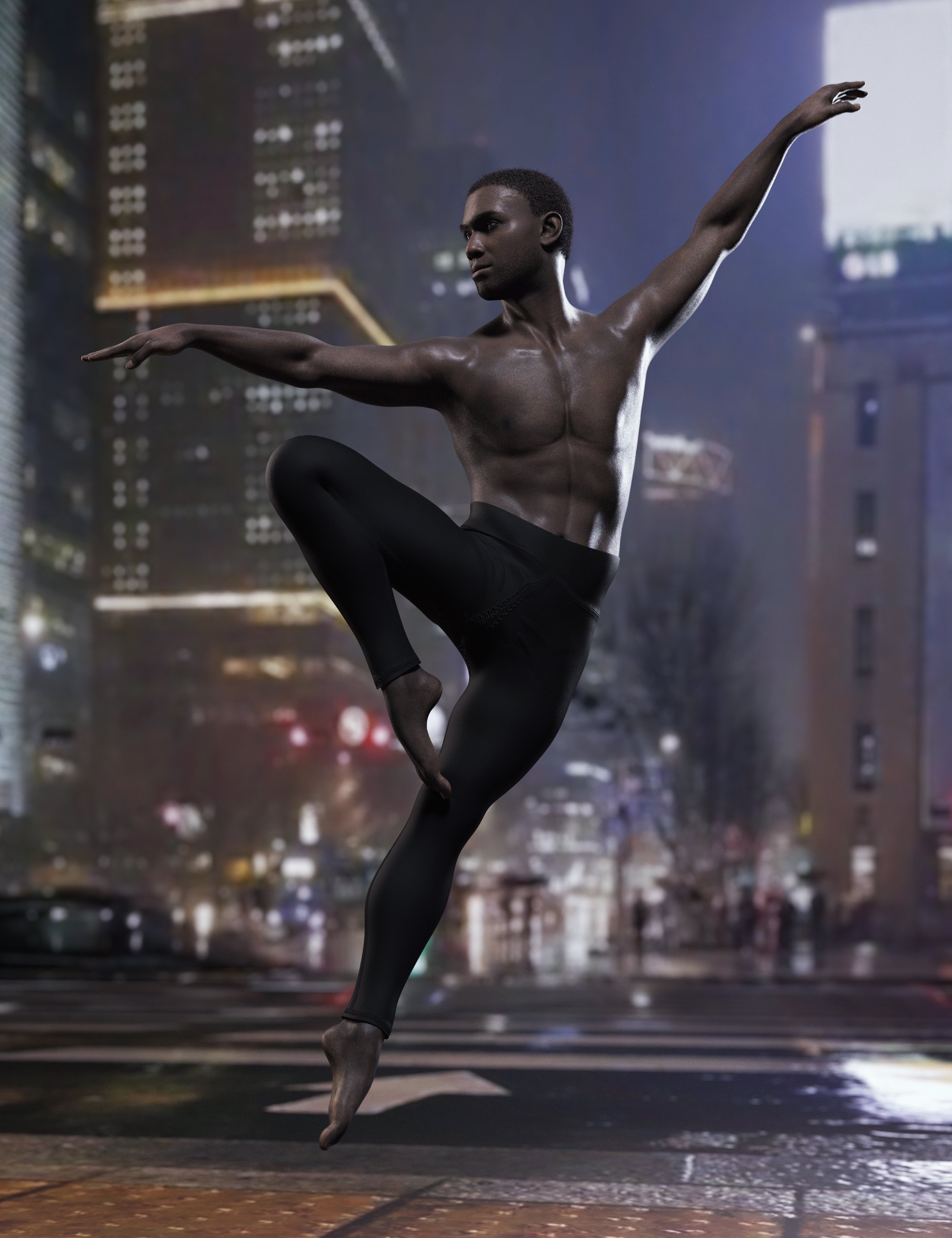 Exquisite Technique Ballet Poses for Genesis 9 Masculine by: 3D Sugar, 3D Models by Daz 3D