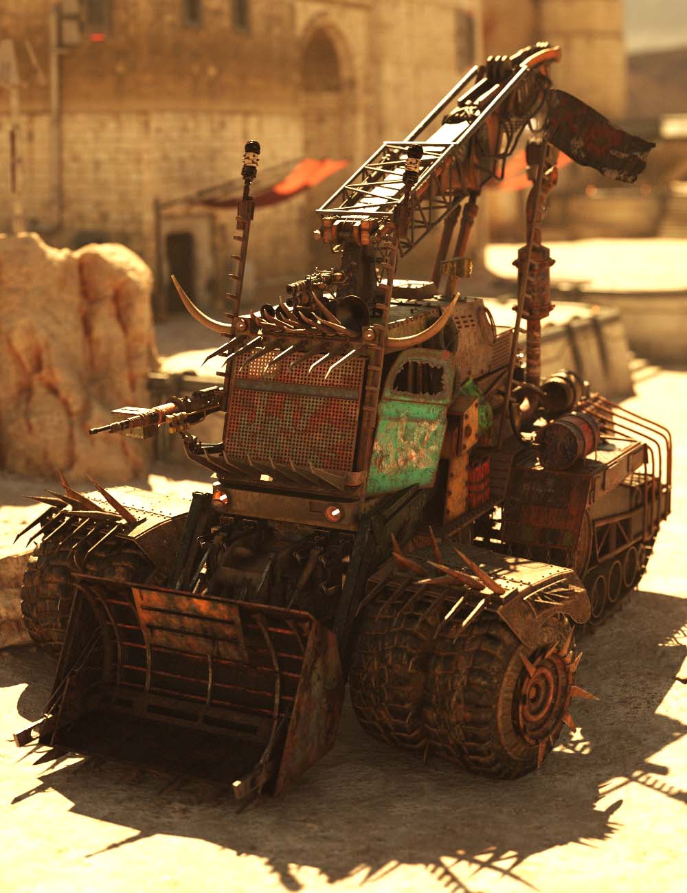 XI Wasteland Construction Vehicle by: Xivon, 3D Models by Daz 3D