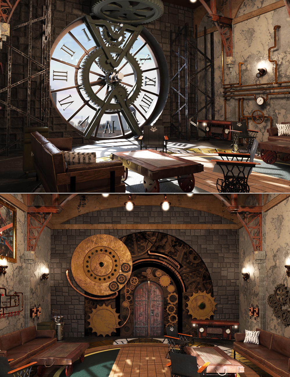 Steampunk Clock Tower by: bituka3d, 3D Models by Daz 3D