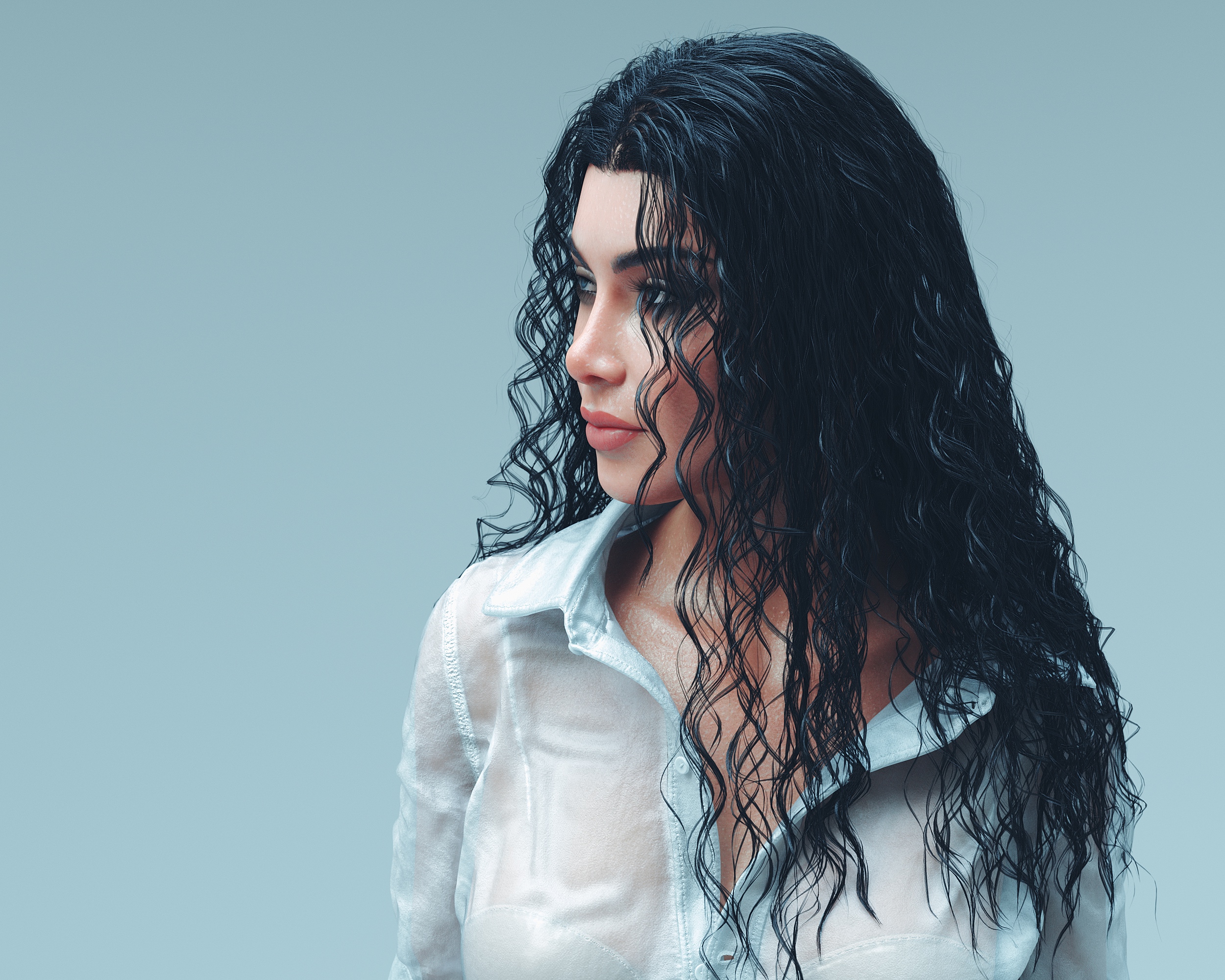 dForce Wet Style Curly Hair for Genesis 8 and 9 dForce Wet Style Curly Hair for Genesis 8 and 9 by: Linday, 3D Models by Daz 3D