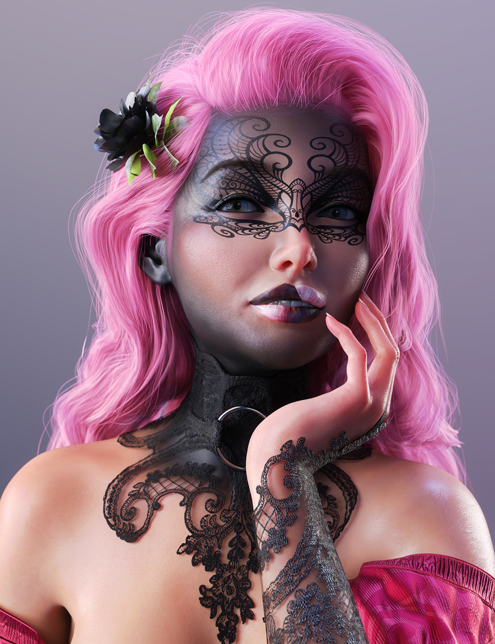 Mardi Gras Makeup LIE for Genesis 9 by: Moonscape Graphicshotlilme74, 3D Models by Daz 3D