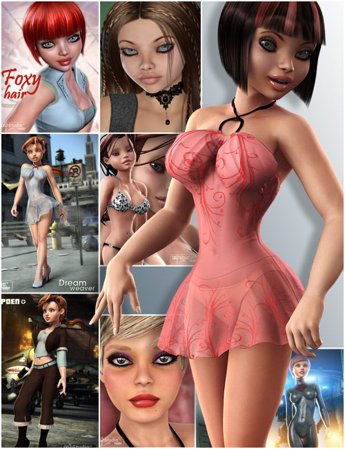 the Girl 4 Starter Pack by: , 3D Models by Daz 3D