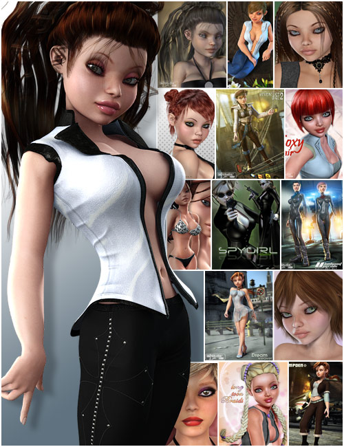 the Girl 4 Pro Bundle by: , 3D Models by Daz 3D