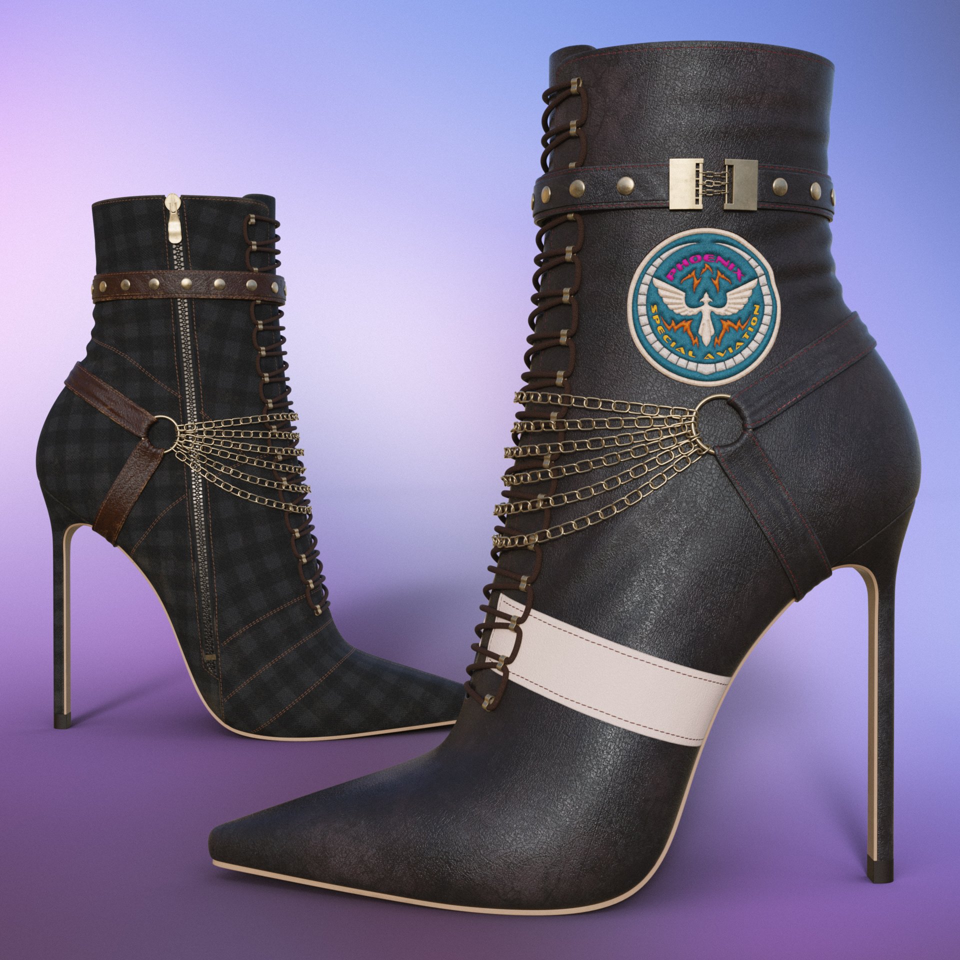 Kara High Heel Boots for Genesis 8 and 9 | Daz 3D