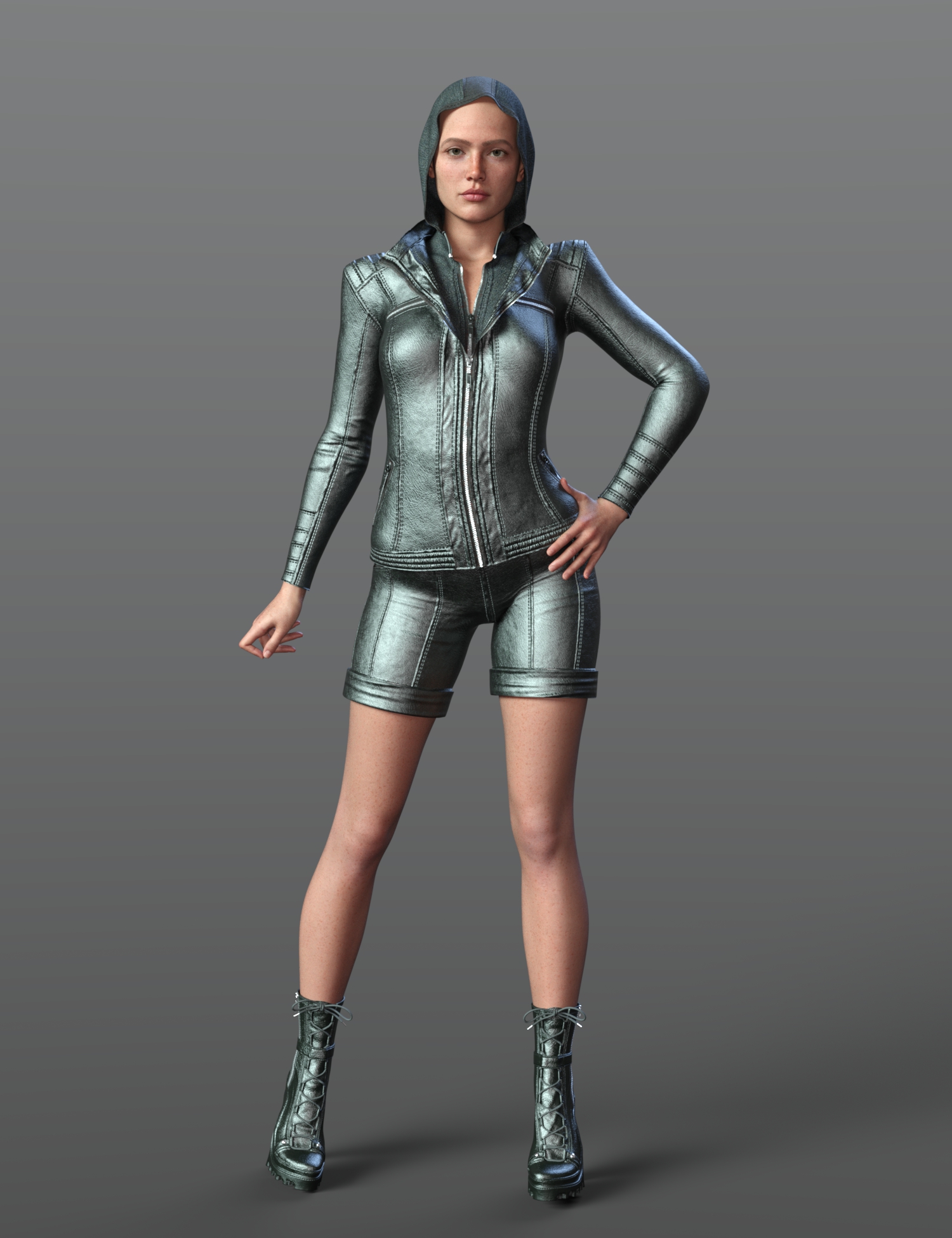 dForce SPRKuku Suit for Genesis 9 by: Sprite, 3D Models by Daz 3D