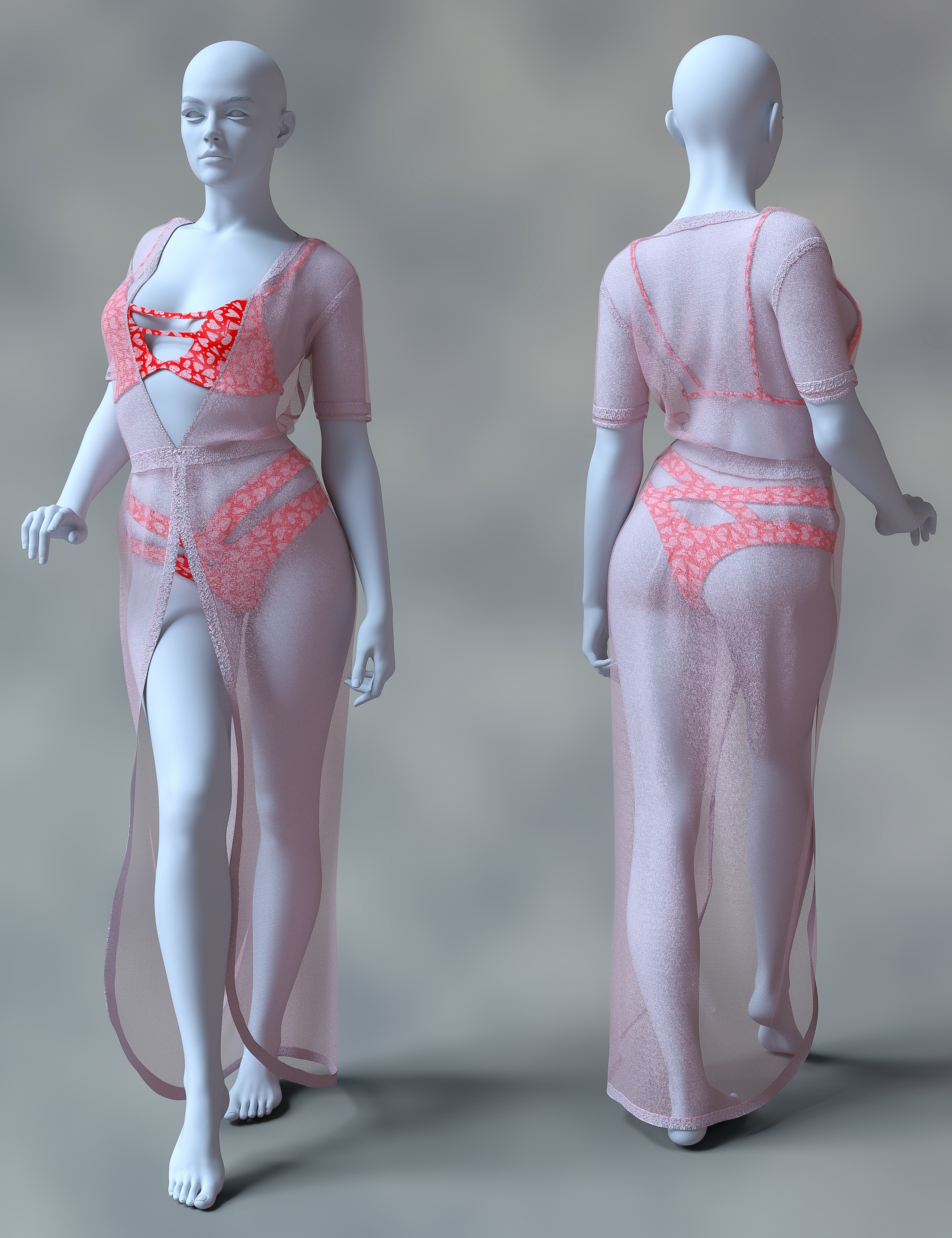 dForce Makenzie Beach Outfit Textures Add-on by: Aesthetic House, 3D Models by Daz 3D