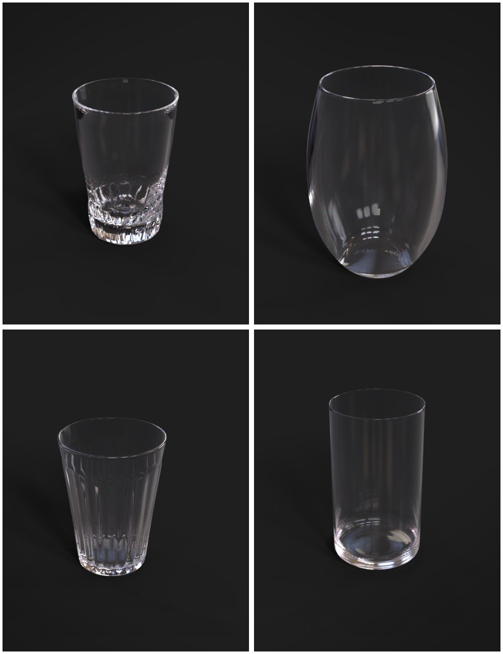 BW Bar Glassware Set Daz 3D