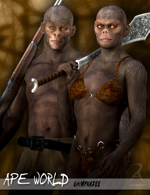 Ape World   Chimpanzee by: RawArt, 3D Models by Daz 3D