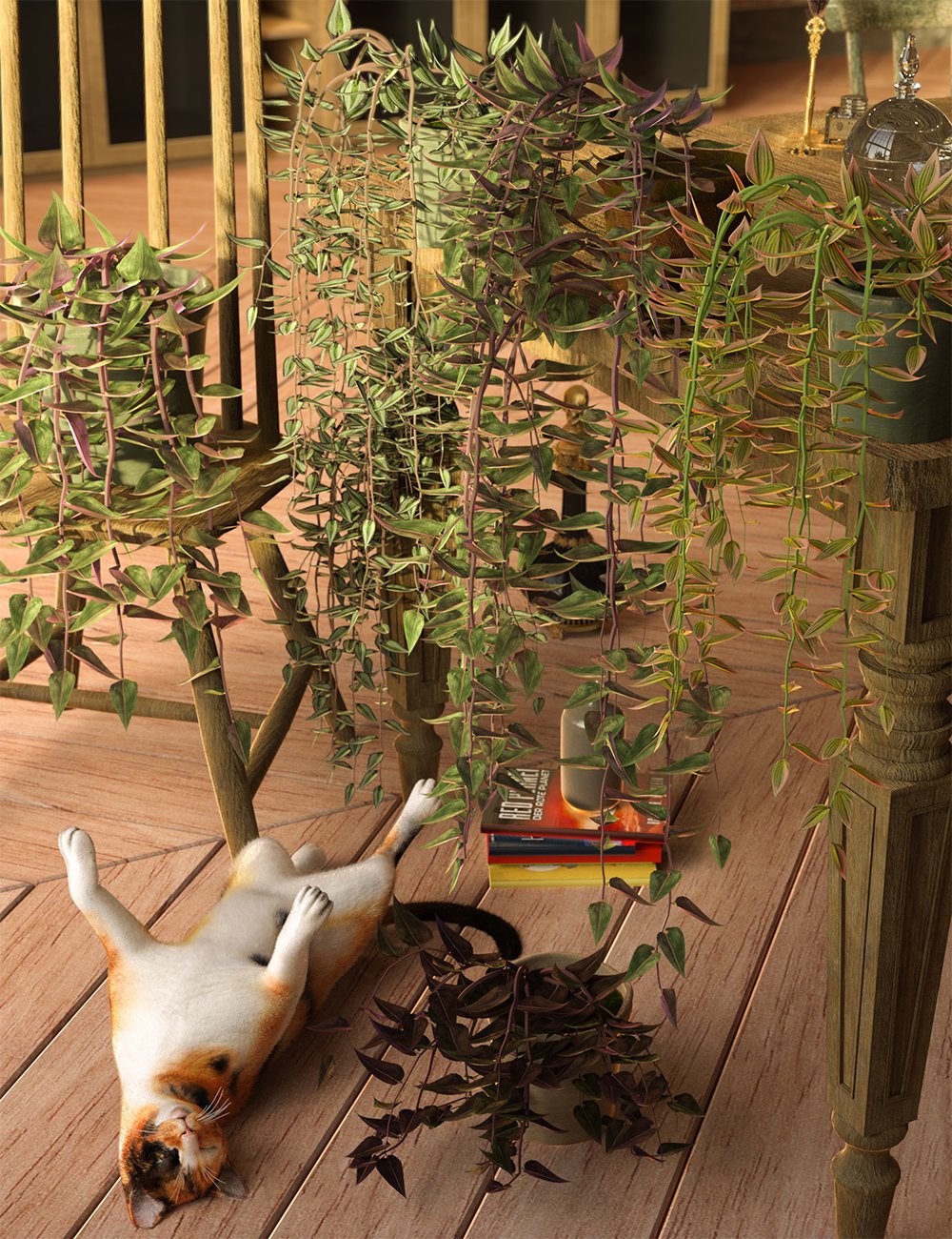 Tropical Tradescantia Plants by: MartinJFrost, 3D Models by Daz 3D
