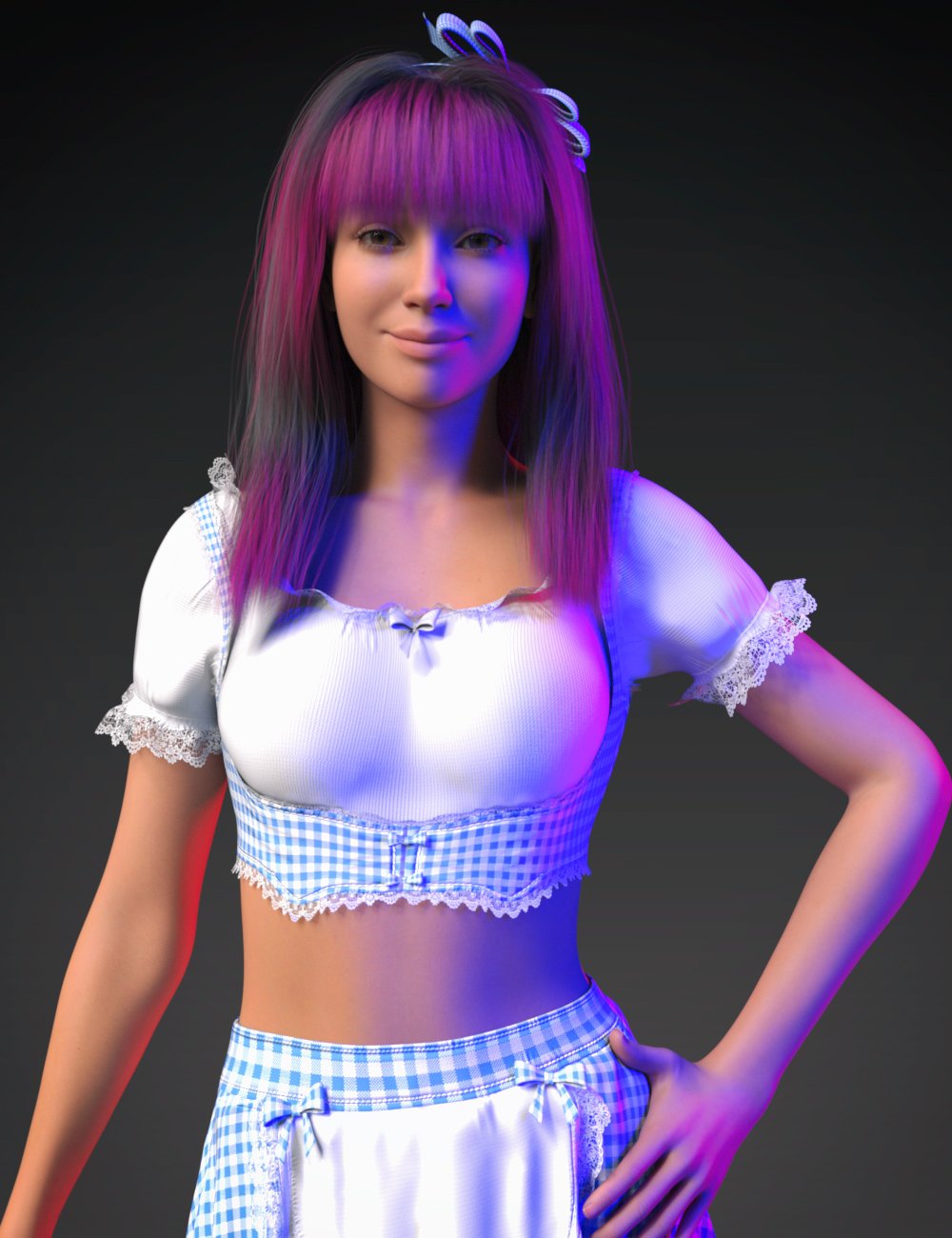 Gn Meili Hair For Genesis 9 Daz 3d 