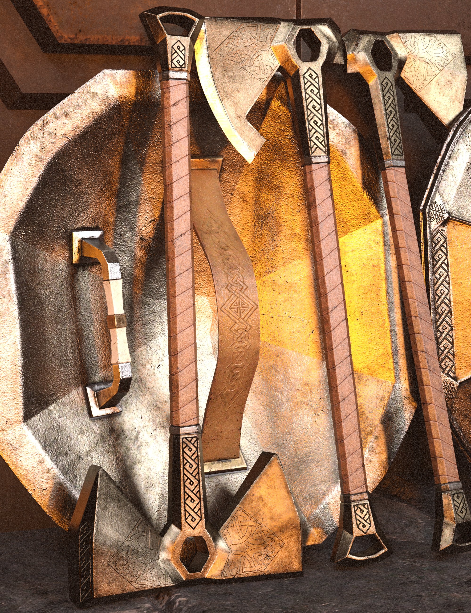 Calgrima Weapons Collection by: Britech, 3D Models by Daz 3D