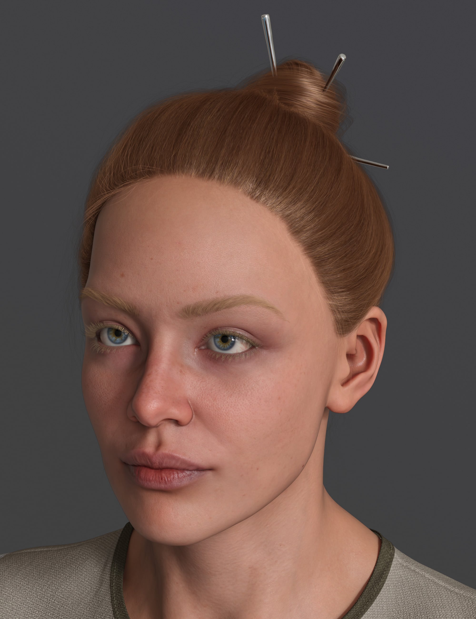 AK Graceful Buns Hair for Genesis 9 | Daz 3D