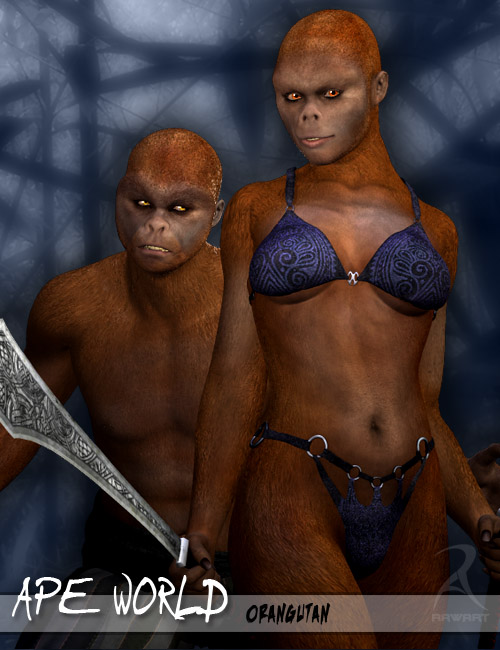 Ape World Orangutan by: RawArt, 3D Models by Daz 3D