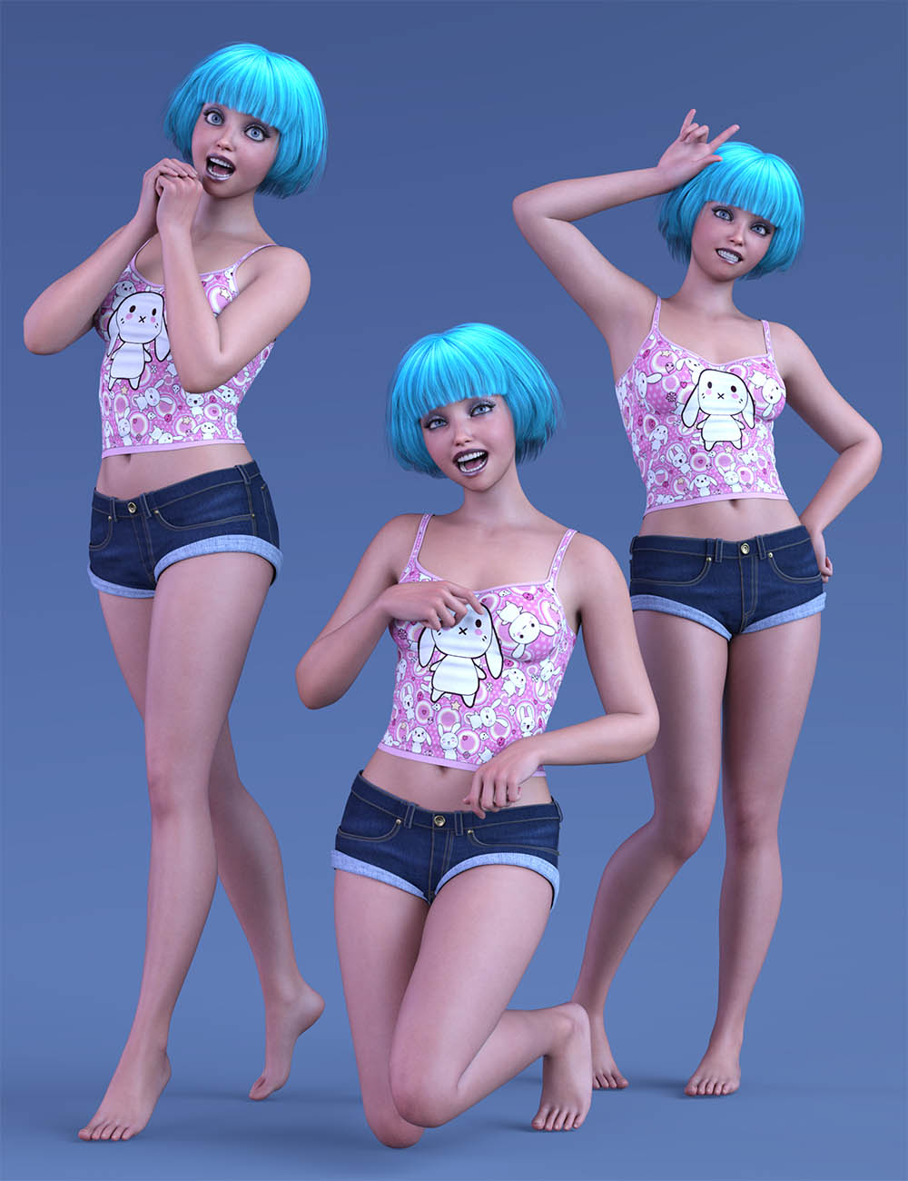 CDI Anime Poses for Genesis 9 by: Capsces Digital Ink, 3D Models by Daz 3D