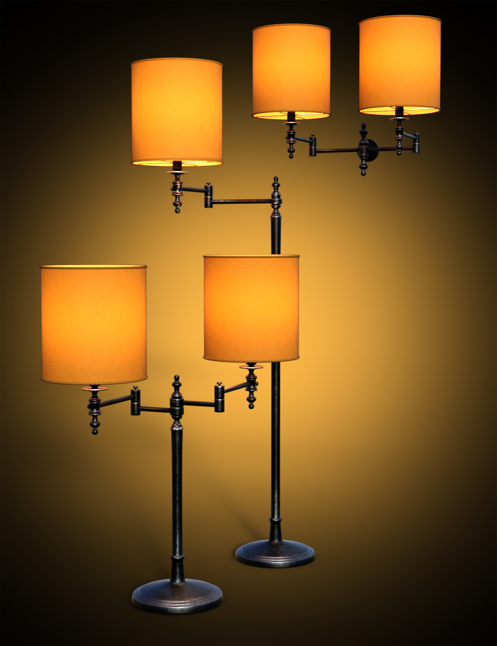 B.E.T.T.Y. Living Room Lamps by: B.E.T.T.Y, 3D Models by Daz 3D