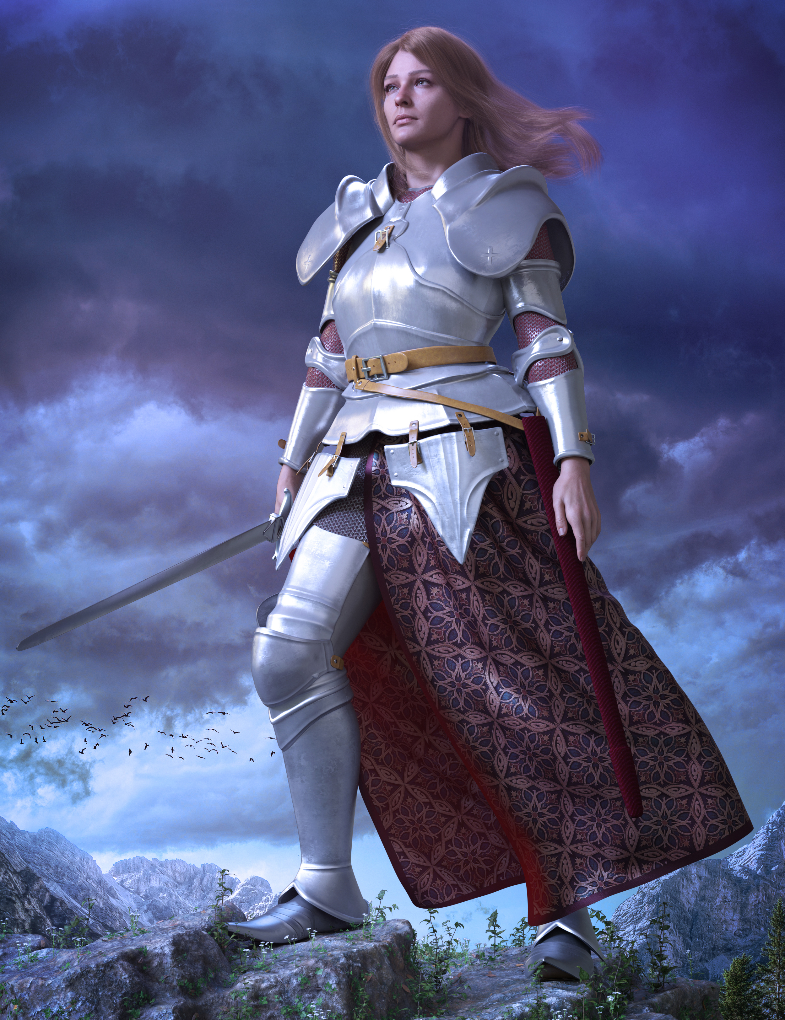 dForce The Defender Outfit for Genesis 9 by: Madafefecoolyellow, 3D Models by Daz 3D