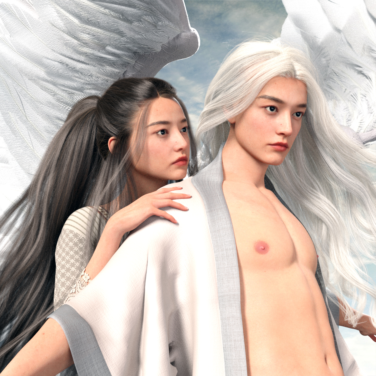 Nabi and Minjun HD for Genesis 9 by: justspiteyMousso, 3D Models by Daz 3D