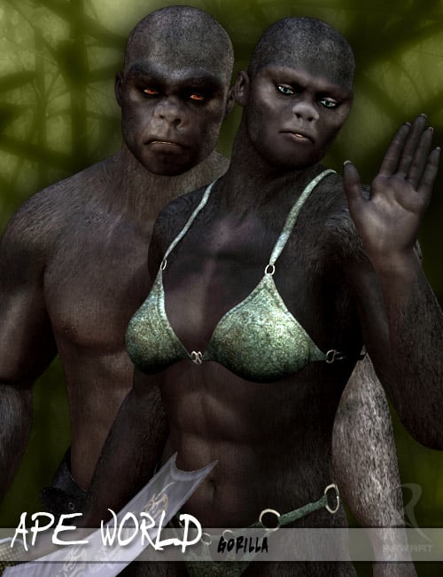 Ape World Gorilla by: RawArt, 3D Models by Daz 3D
