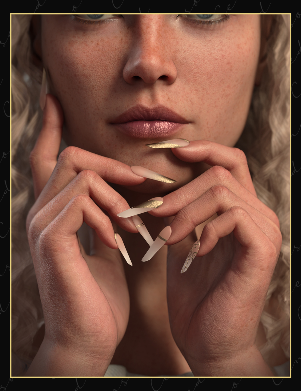 False Nails for Genesis 9 by: Censored, 3D Models by Daz 3D