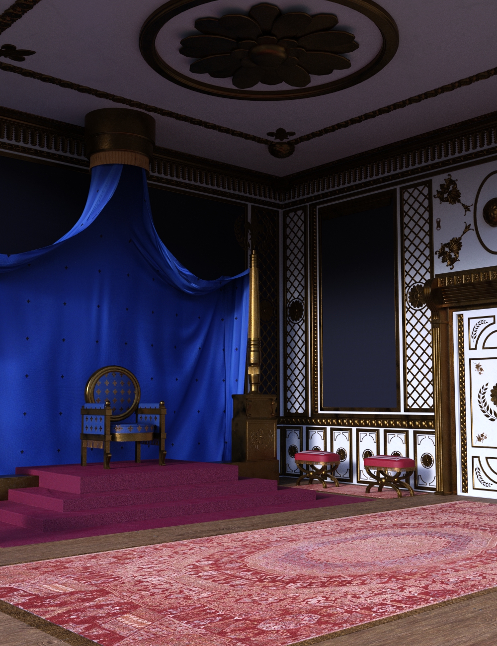Throne Room by: Mely3D, 3D Models by Daz 3D