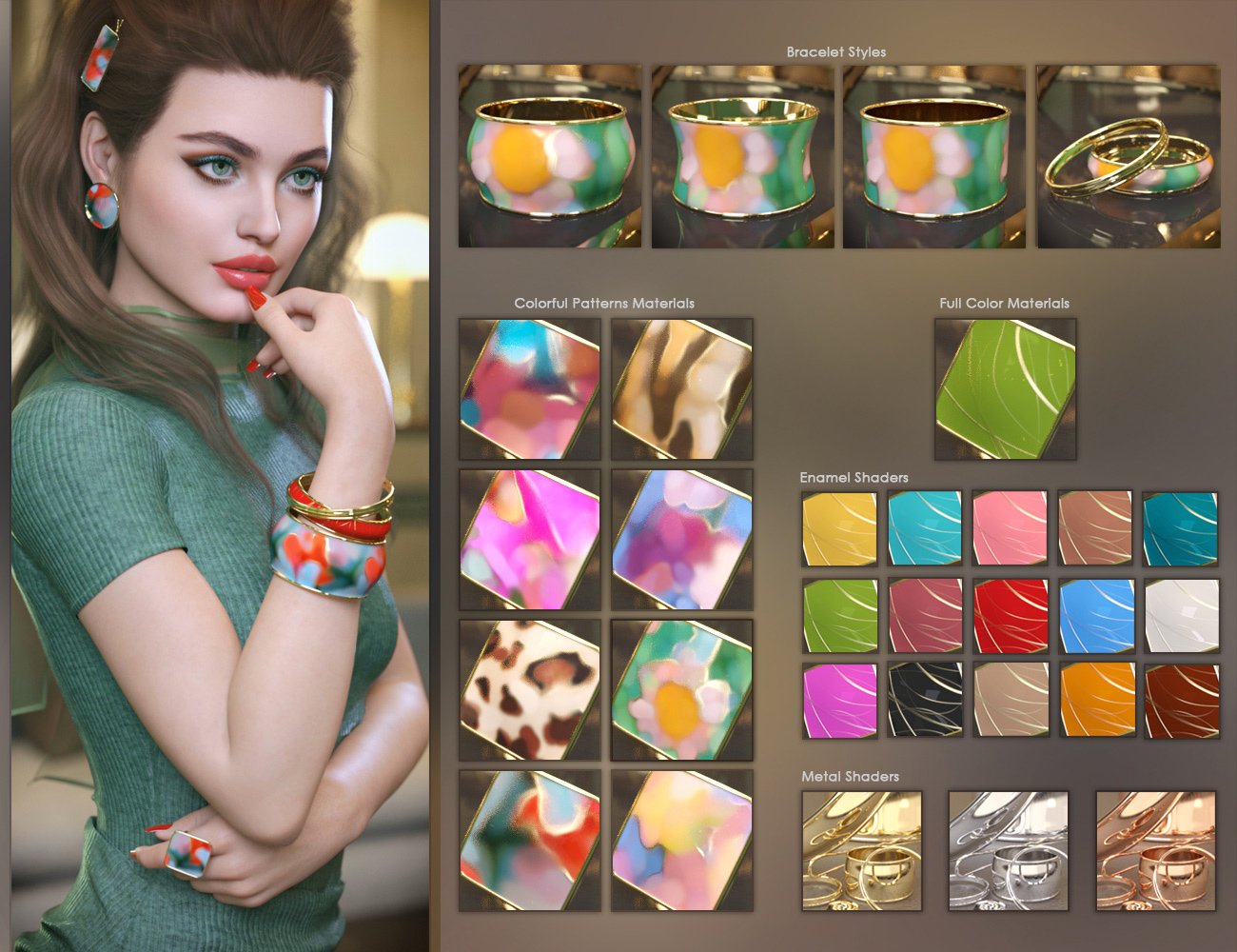 VRV Claire Jewelry for Genesis 9, 8.1, and 8 VRV Claire Jewelry for Genesis 9, 8.1, and 8 by: VRVirtuososaddy, 3D Models by Daz 3D