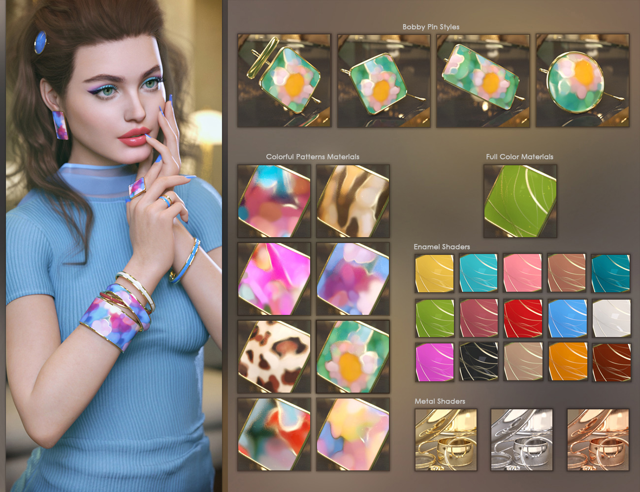 VRV Claire Jewelry for Genesis 9, 8.1, and 8 by: VRVirtuososaddy, 3D Models by Daz 3D