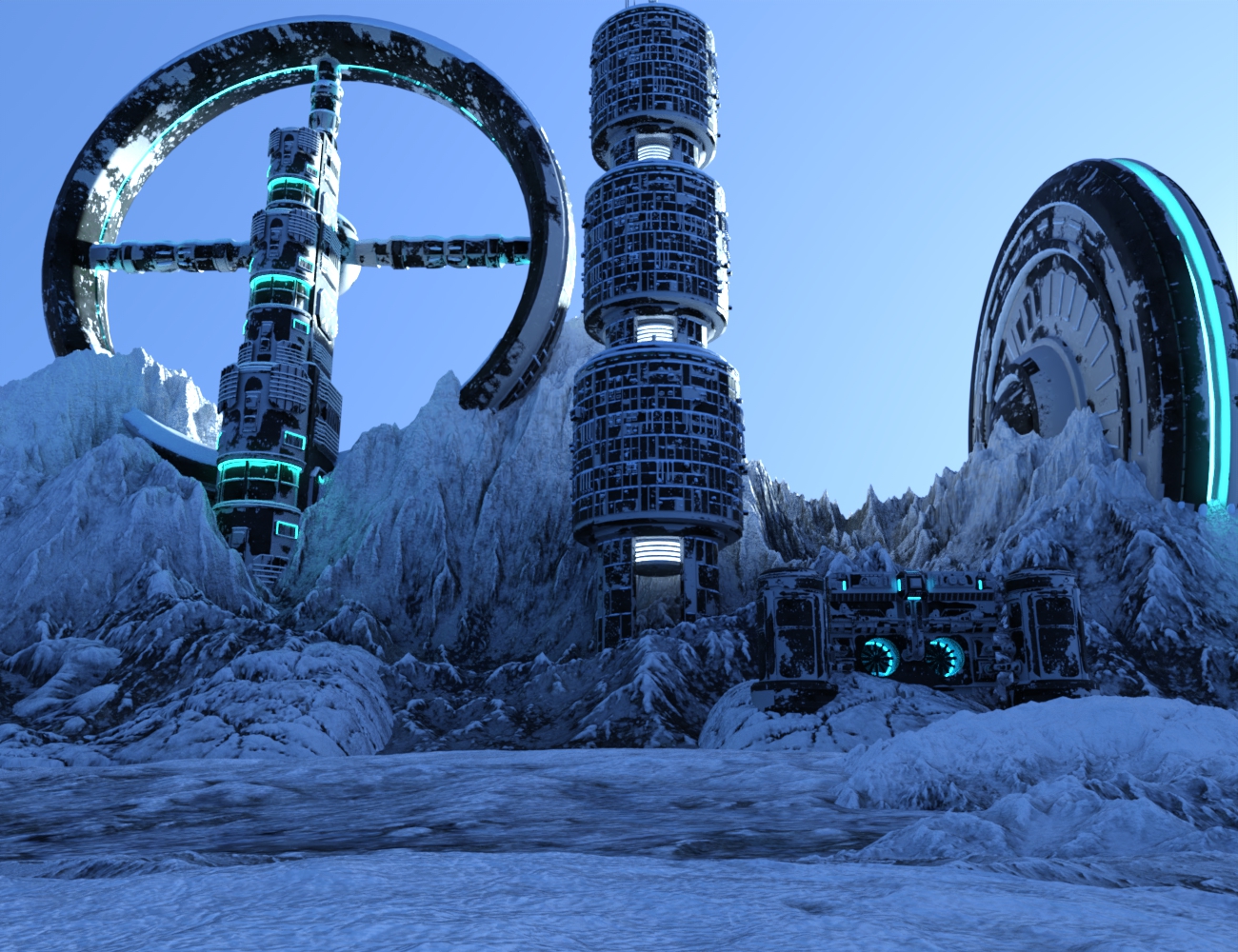 Frozen Secret Mountain Base Frozen Secret Mountain Base by: AcharyaPolina, 3D Models by Daz 3D