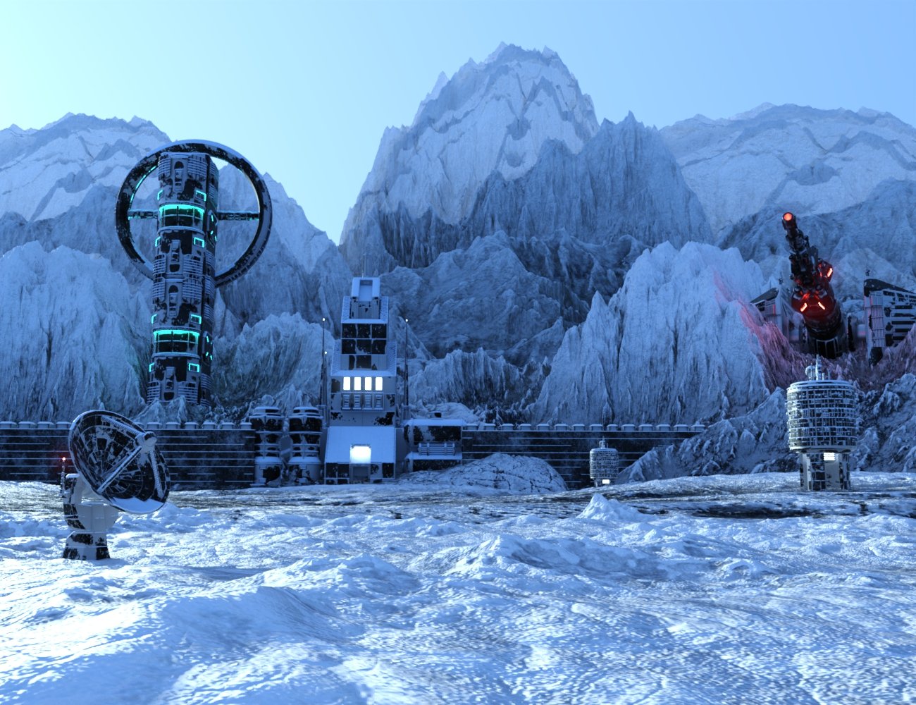 Frozen Secret Mountain Base by: AcharyaPolina, 3D Models by Daz 3D