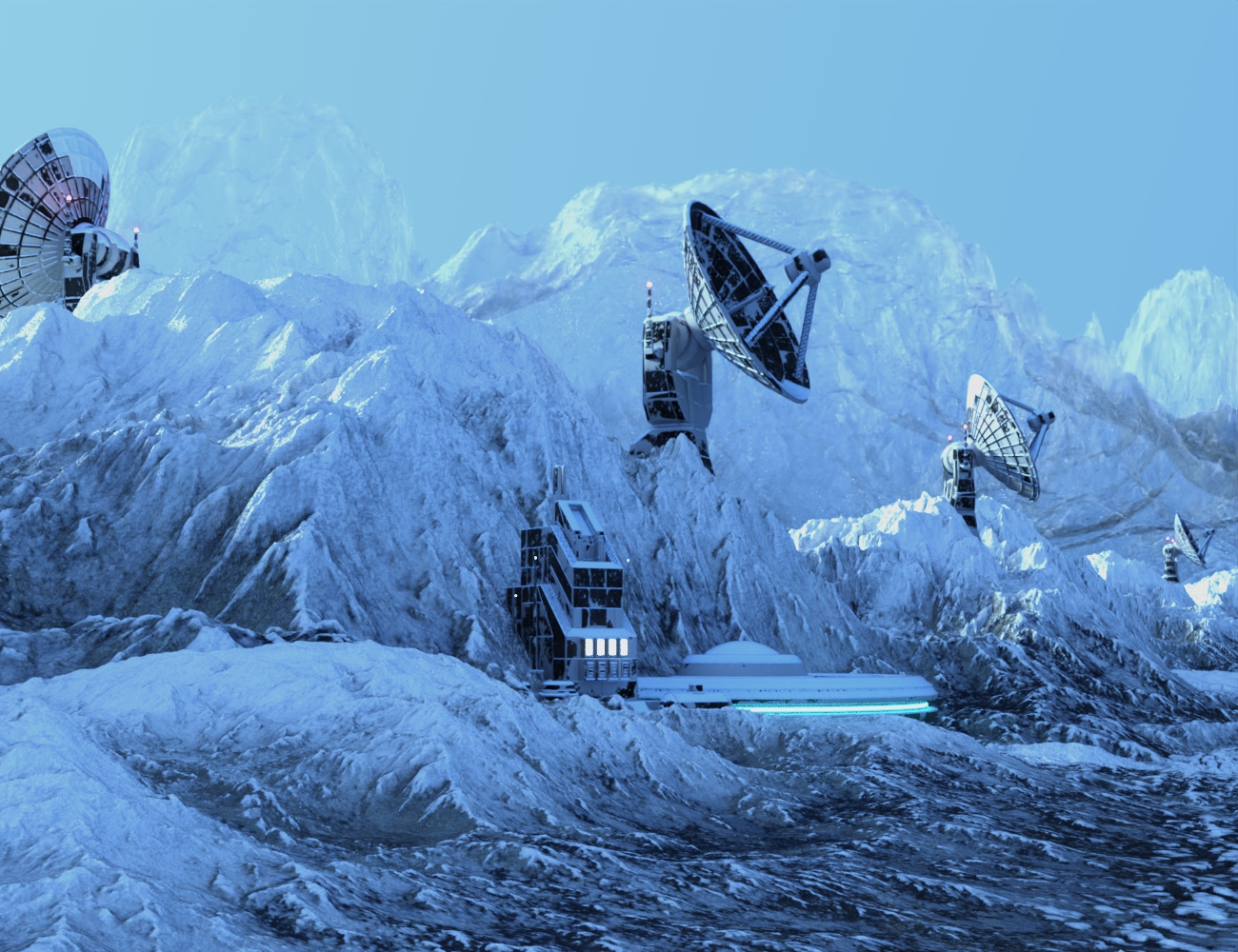 Frozen Secret Mountain Base by: AcharyaPolina, 3D Models by Daz 3D