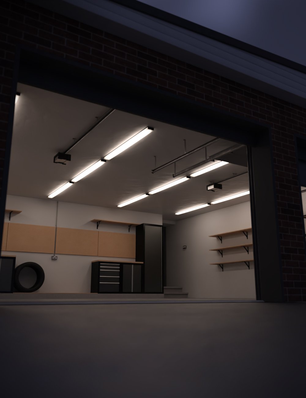 The Modern Home Garage by: Censored, 3D Models by Daz 3D