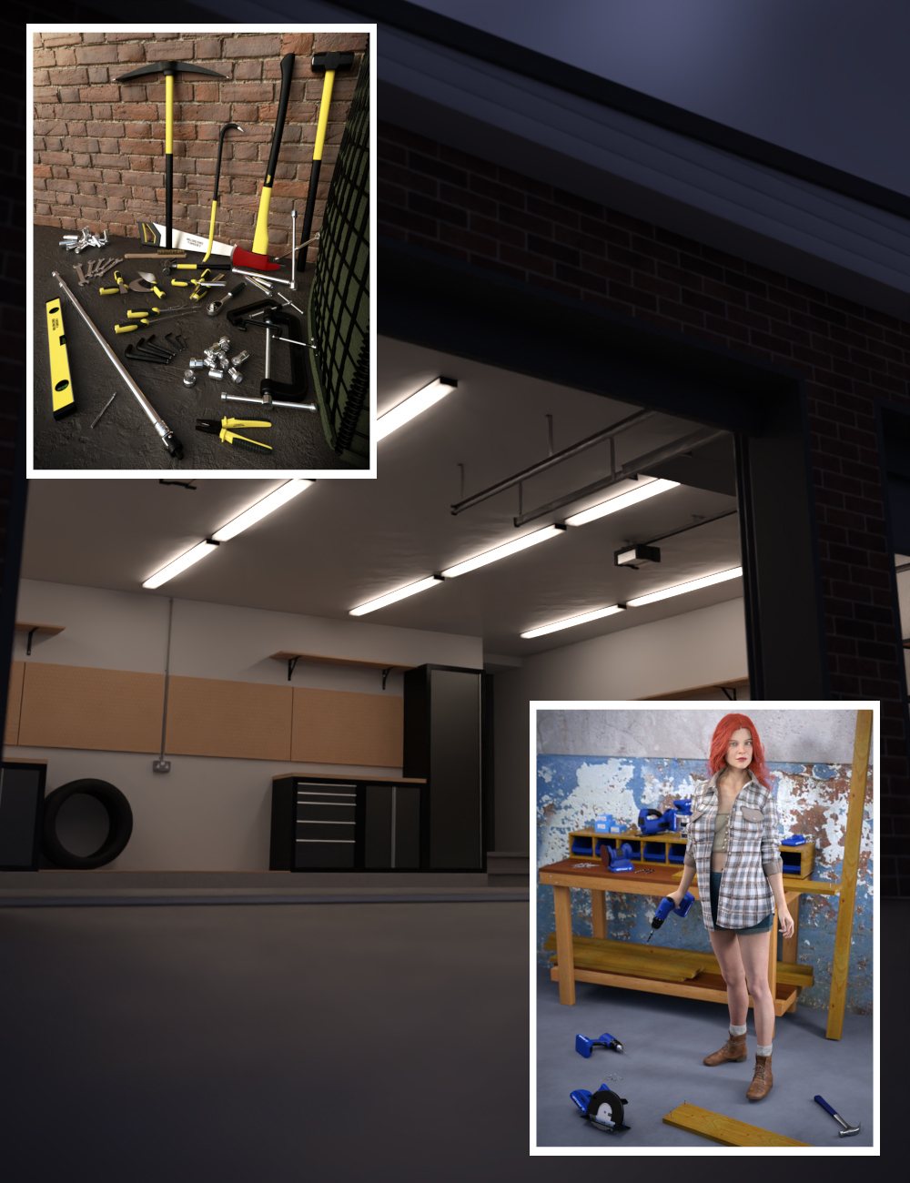 Fill Your House: Garage Bundle by: , 3D Models by Daz 3D