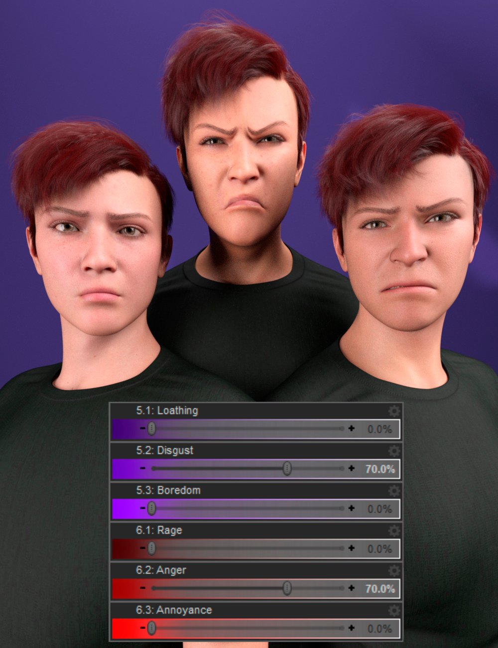 Emotion Wheel Expressions for Genesis 9 Emotion Wheel Expressions for Genesis 9 by: dobit, 3D Models by Daz 3D