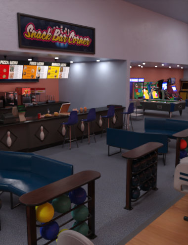 FG Bowling Alley Scene by: Fugazi1968Ironman, 3D Models by Daz 3D