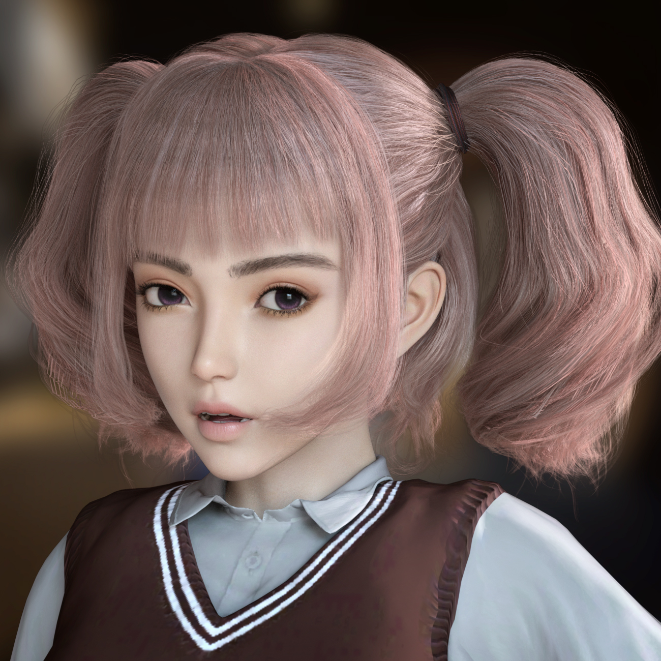 Hina Hair for Genesis 9 by: Crocodile Liu, 3D Models by Daz 3D