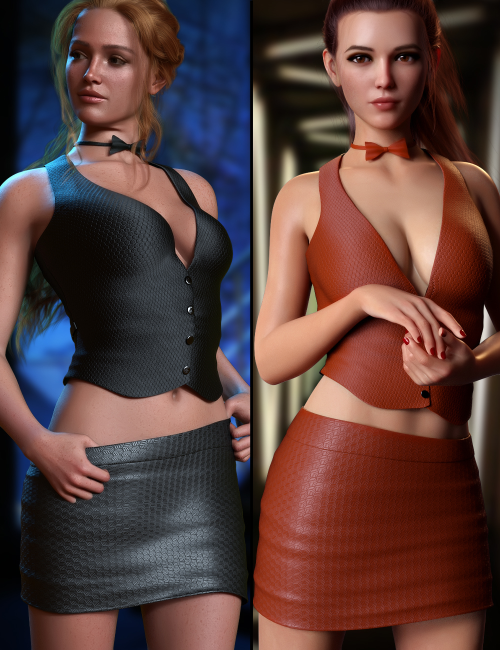 Cocktail Girl Outfit Set for Genesis 9, 8.1, and 8 by: MytilusProShot, 3D Models by Daz 3D