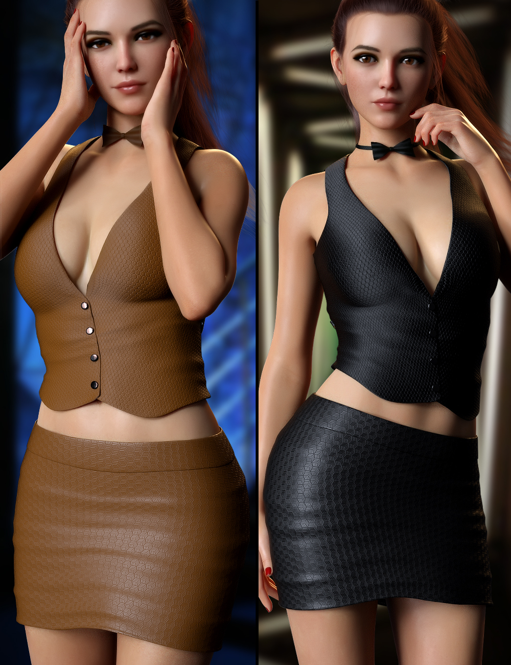 Cocktail Girl Outfit Set for Genesis 9, 8.1, and 8 by: MytilusProShot, 3D Models by Daz 3D