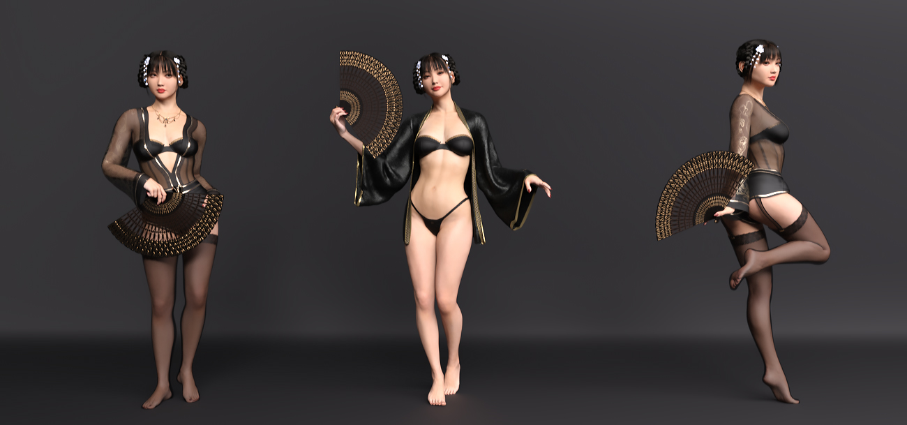 Yu Empress Poses and Props for Genesis 9 by: Val3dartbiuzpharb, 3D Models by Daz 3D