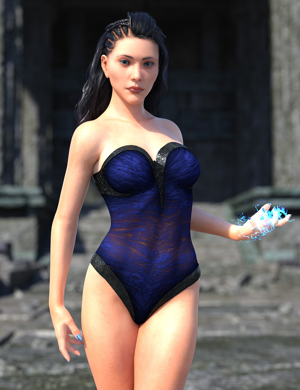 War Witch Bodysuits for Genesis 8 and 8.1 by: ArkiShox-Design, 3D Models by Daz 3D