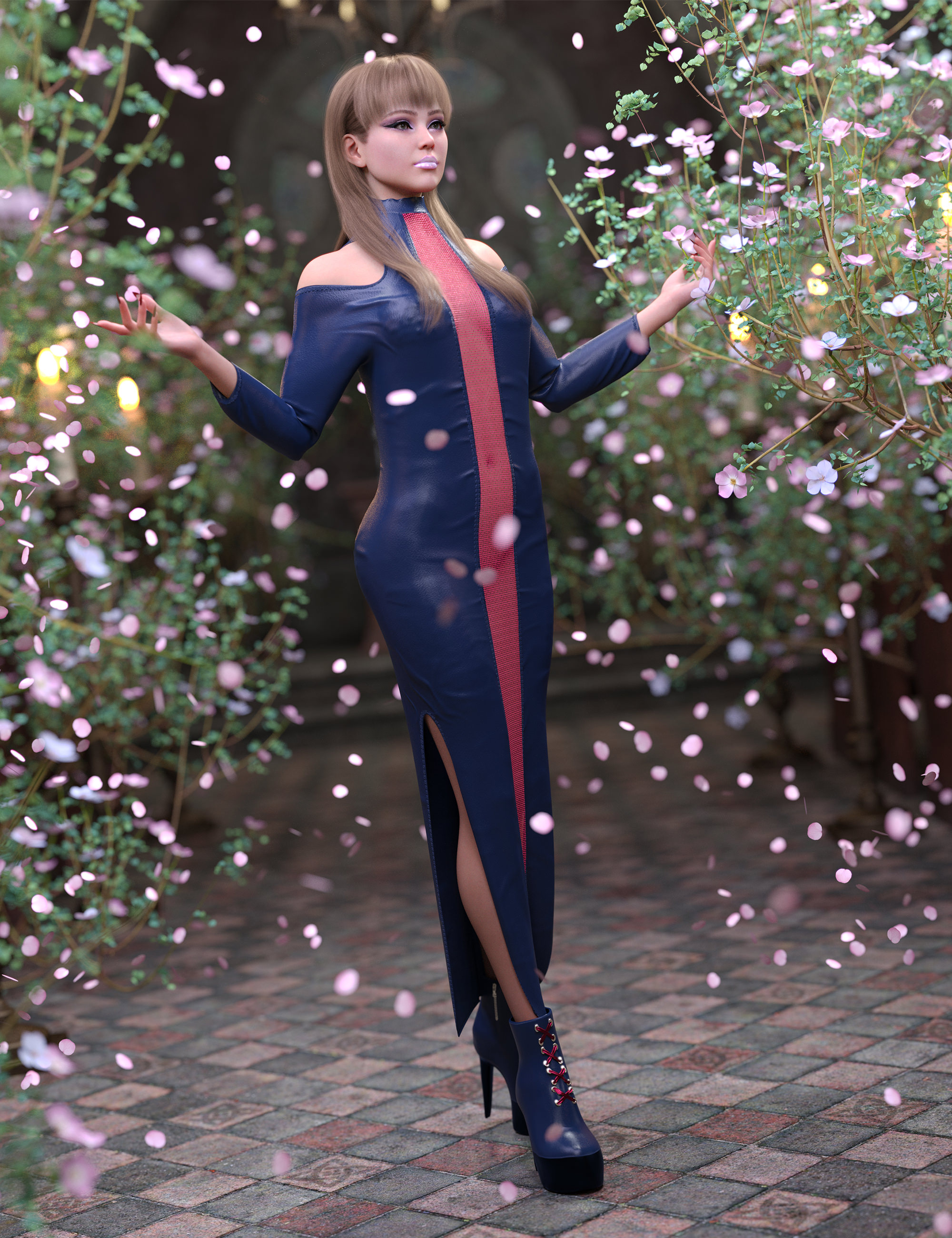 dForce Theresa Outfit for Genesis 9 by: Nelmi, 3D Models by Daz 3D