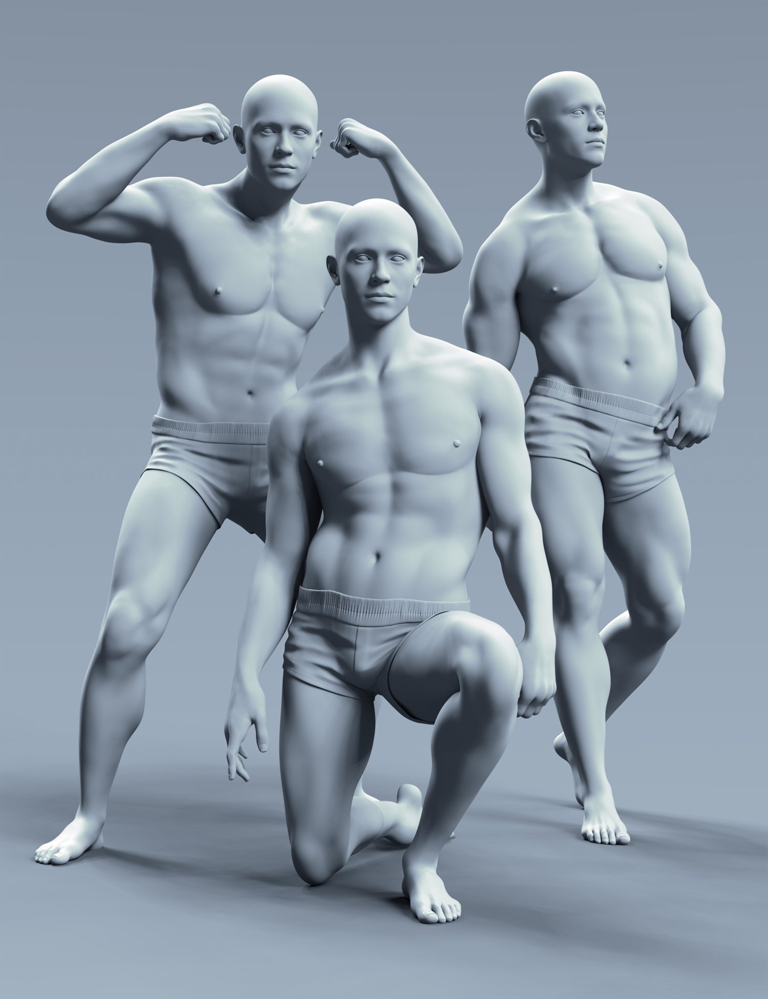 Masculine Athletic Bodies for Genesis 9 | Daz 3D